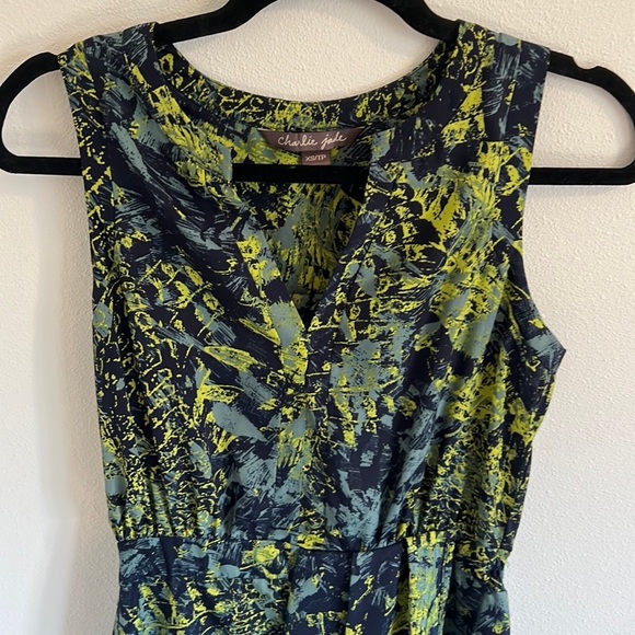 Blue/Green Print Charlie Jade Dress - Picture 3 of 5